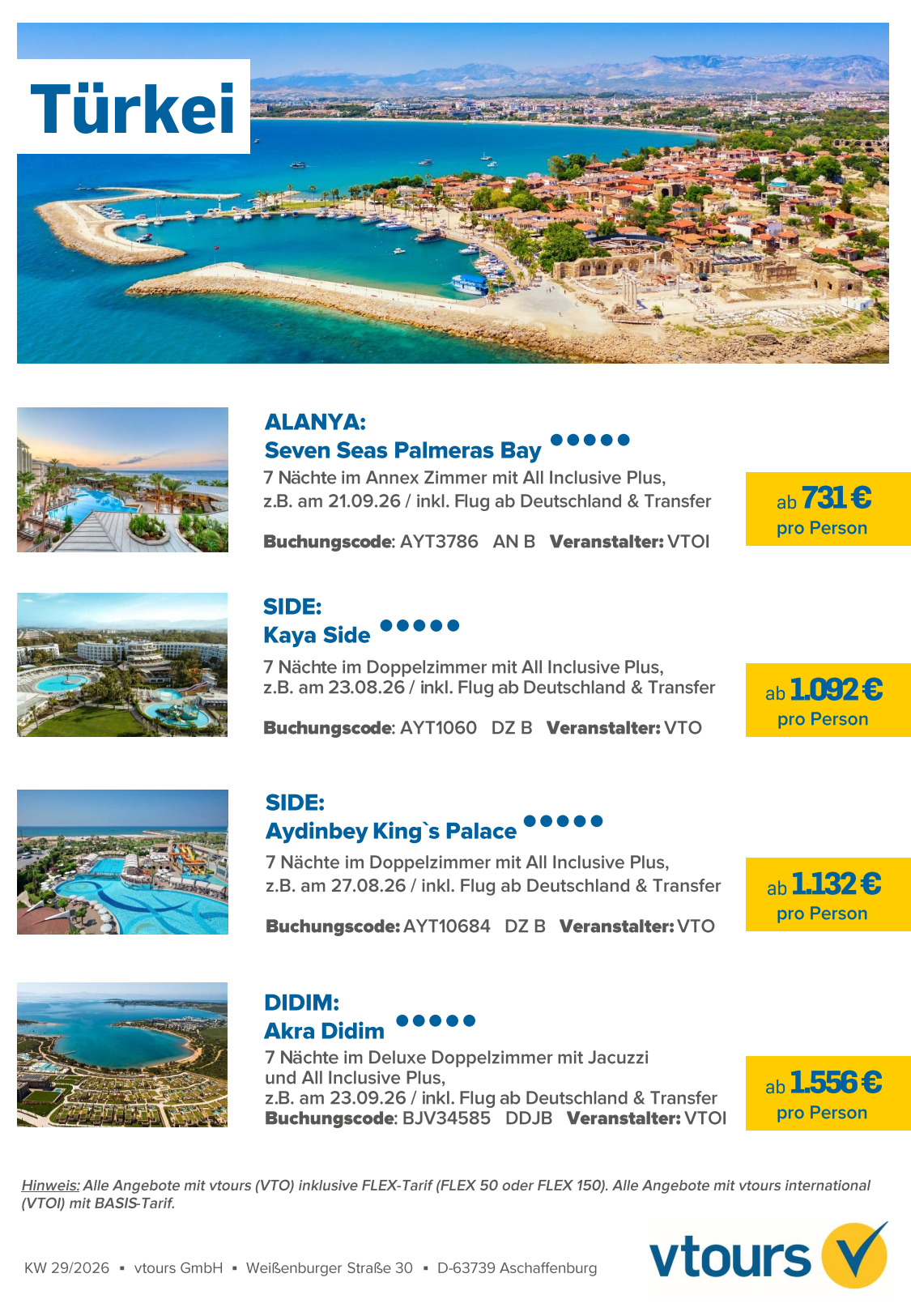VTOURS Freitagsflyer